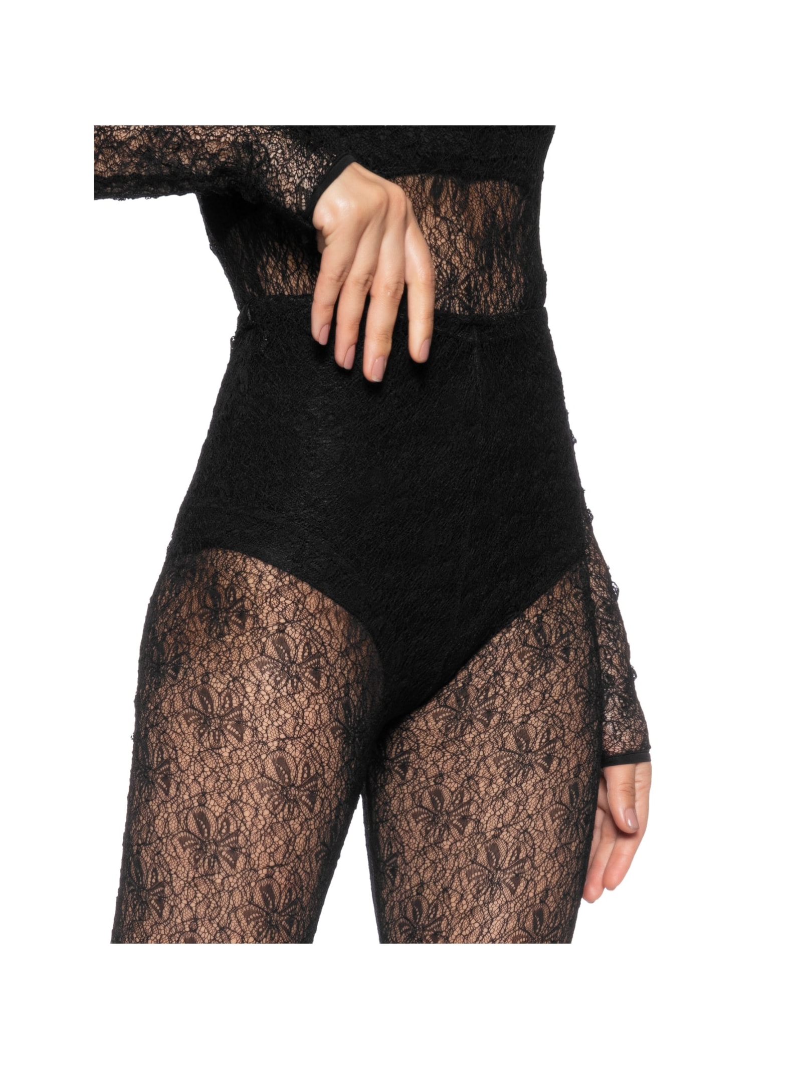 Calça Feminina Capri Em Renda Preto '2Essential