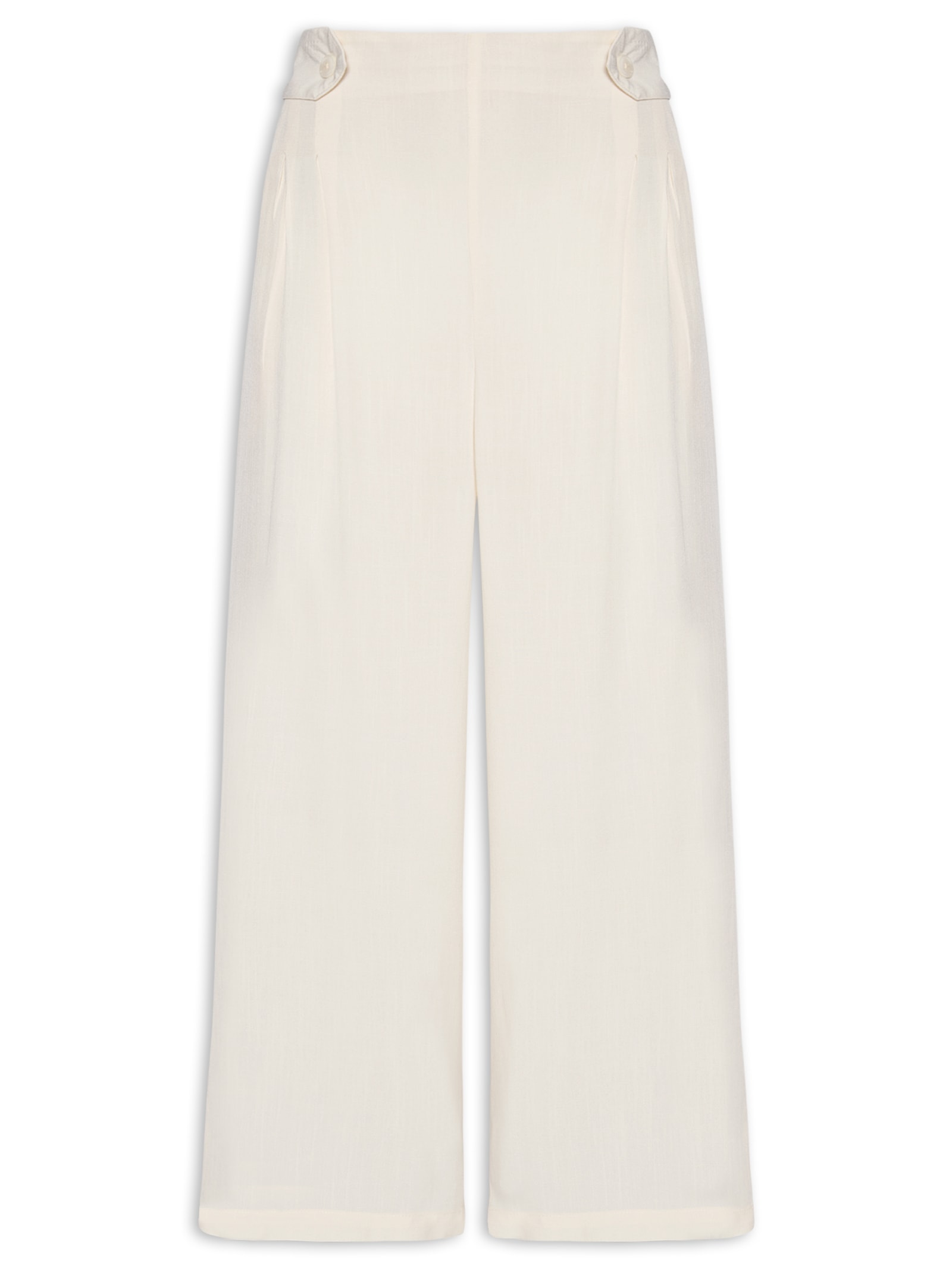 Calça Feminina Capri Off White Basiq