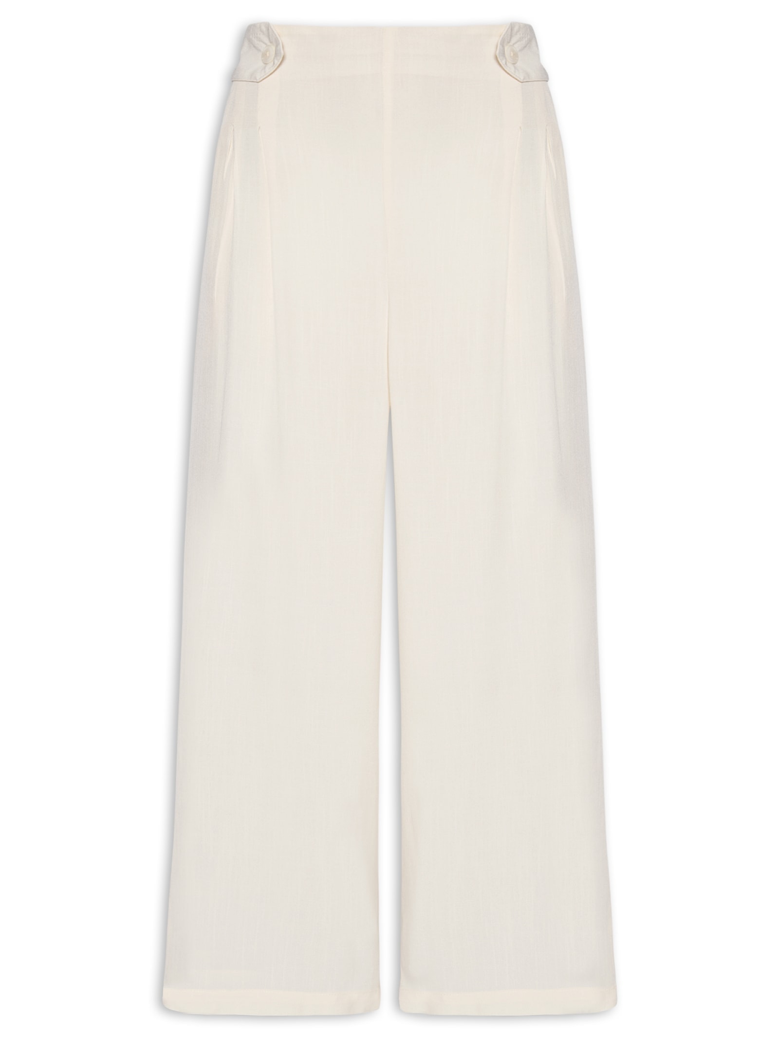 Calça Feminina Capri Off White Basiq