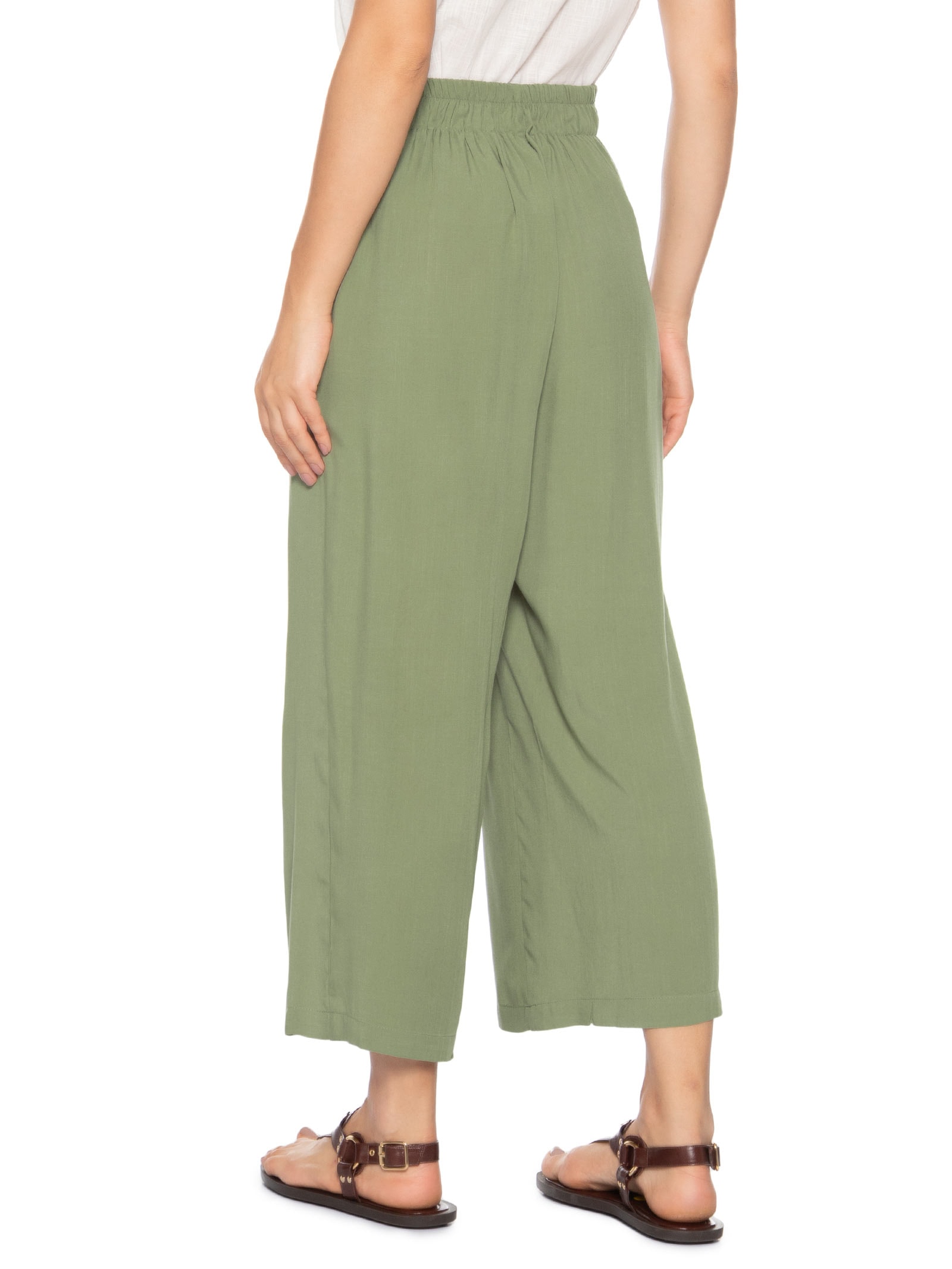 Calça Feminina Capri Verde Basiq
