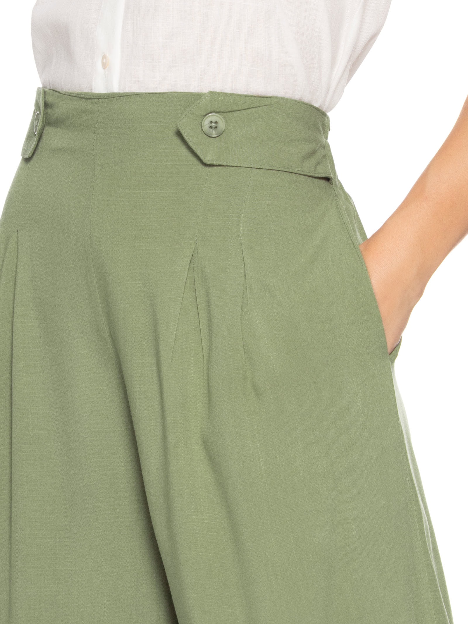 Calça Feminina Capri Verde Basiq