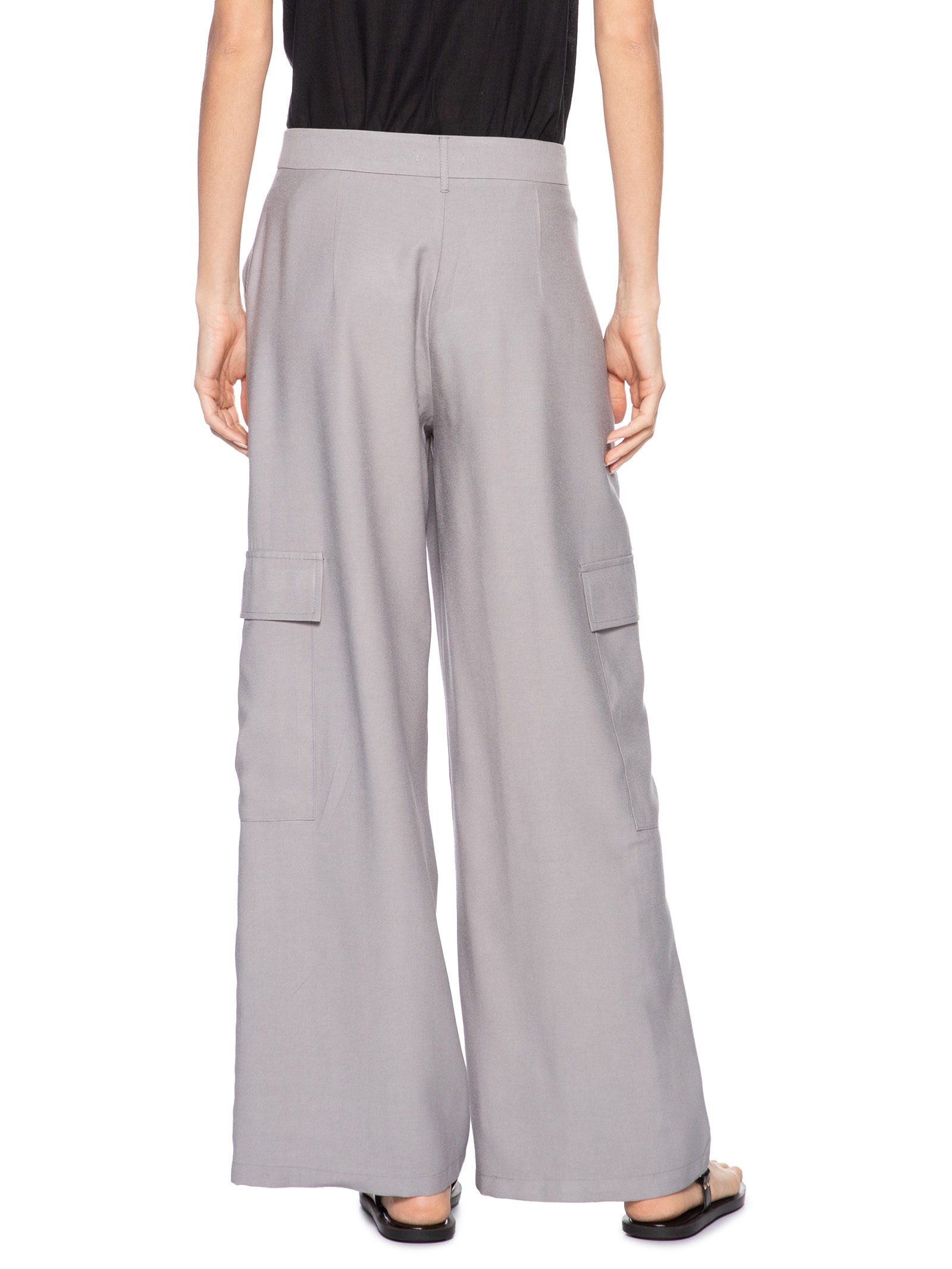 Calça Feminina Cargo Cinza Basiq