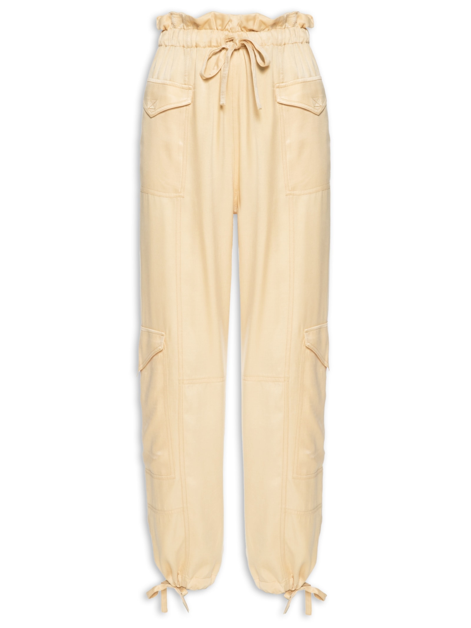 Calça Feminina Cargo Cupro Bege Animale