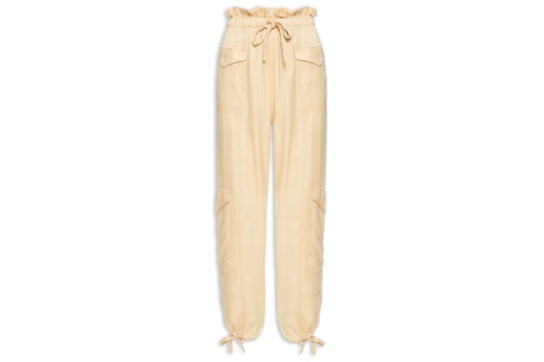 Calça Feminina Cargo Cupro - Bege