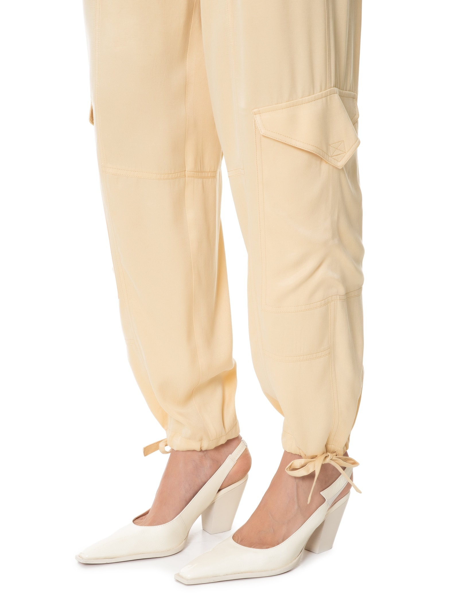Calça Feminina Cargo Cupro Bege Animale