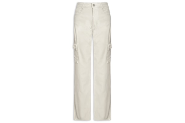 Calça Feminina Cargo De Sarja - Bege