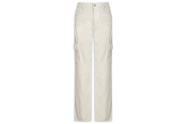 Calça Feminina Cargo De Sarja - Bege