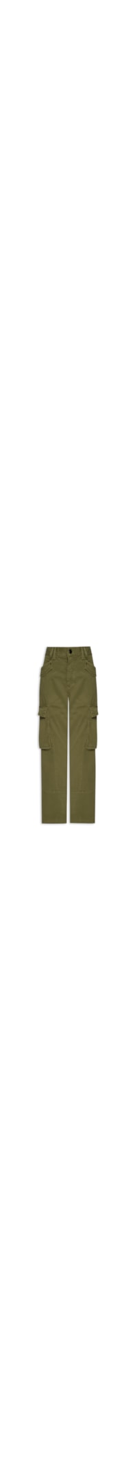 Calça Feminina Cargo Figo De Sarja - Verde
