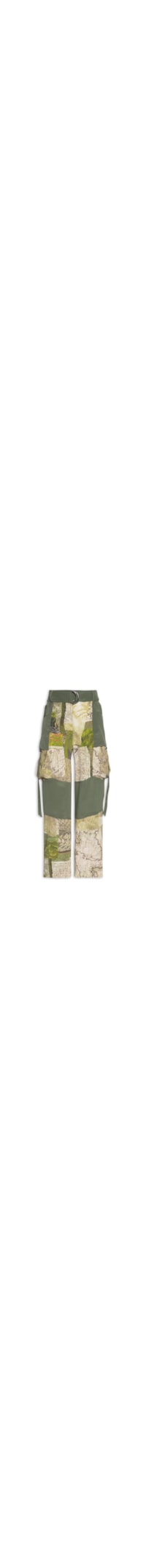 Calça Feminina Cargo Fotográfico Recortes - Verde