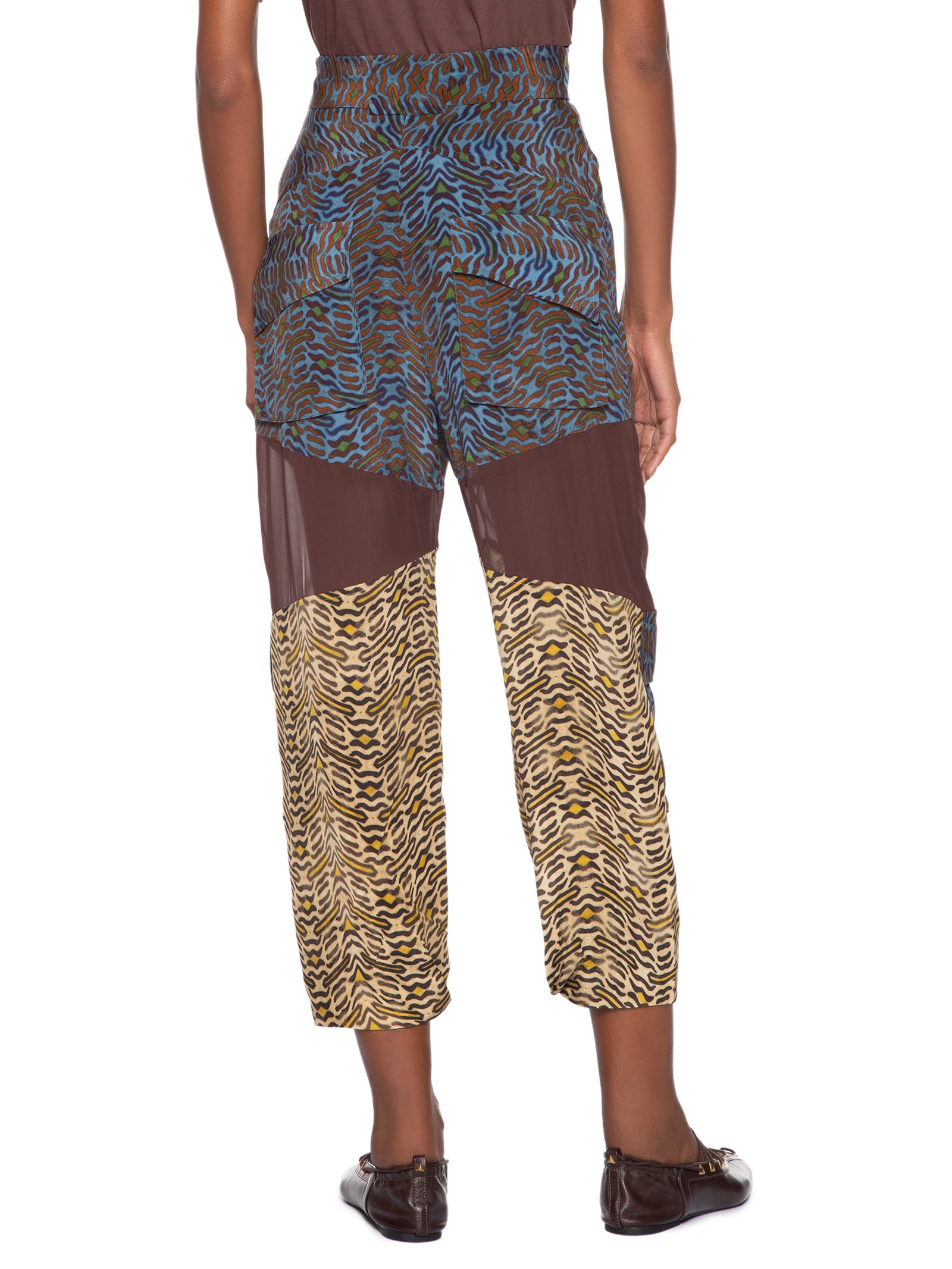 Calça Feminina Cargo Geo Tigre Animal Print Animale