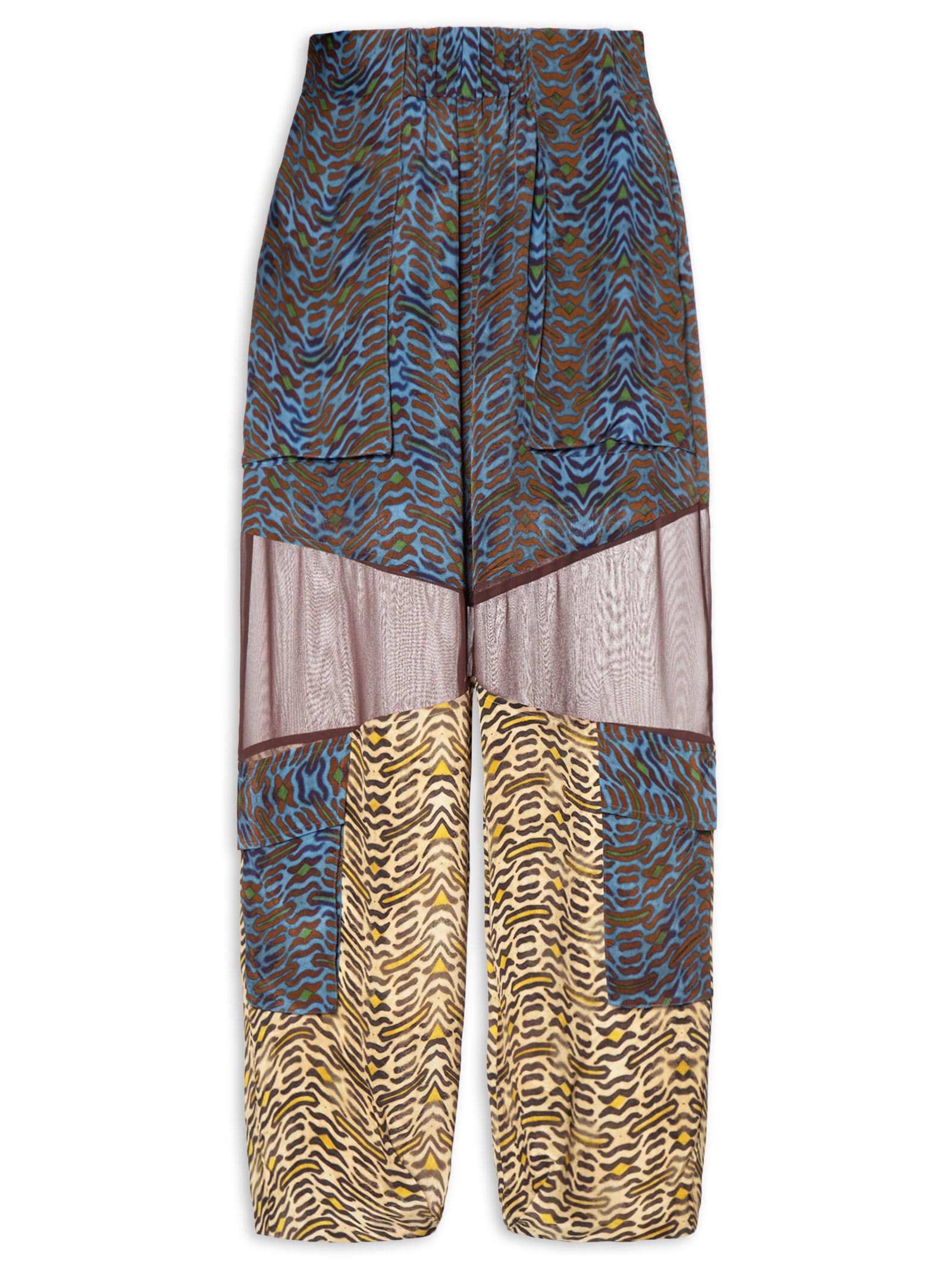 Calça Feminina Cargo Geo Tigre Animal Print Animale