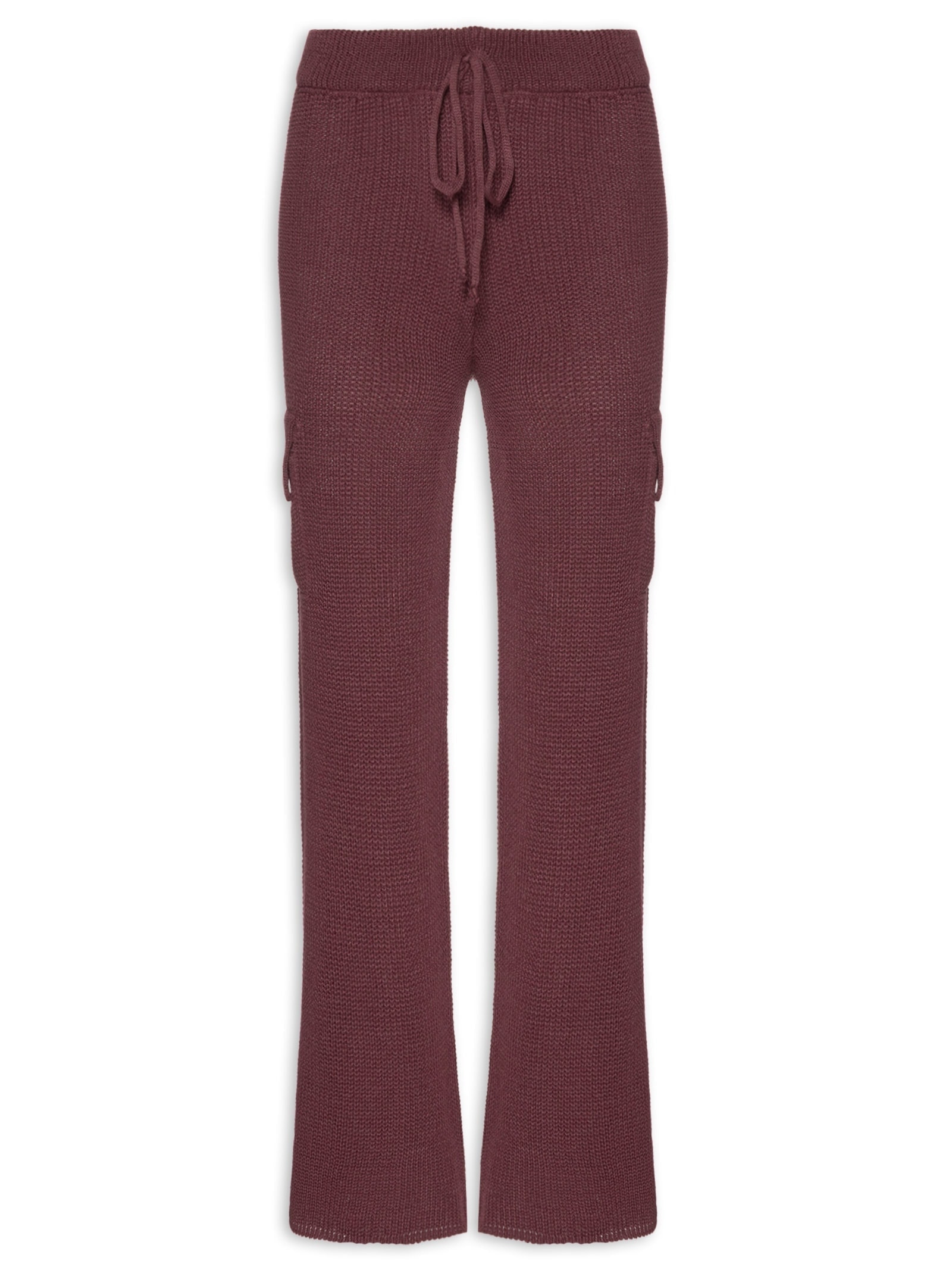 Calça Feminina Cargo Tricot Vermelho Cacay