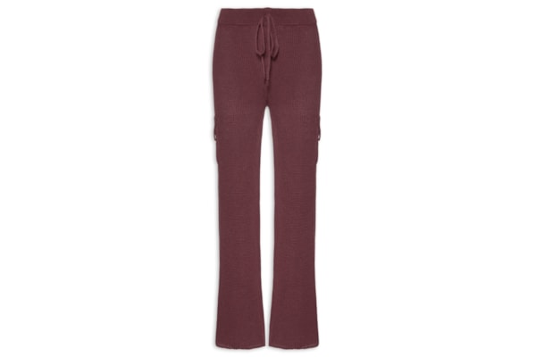 Calça Feminina Cargo Tricot - Vermelho