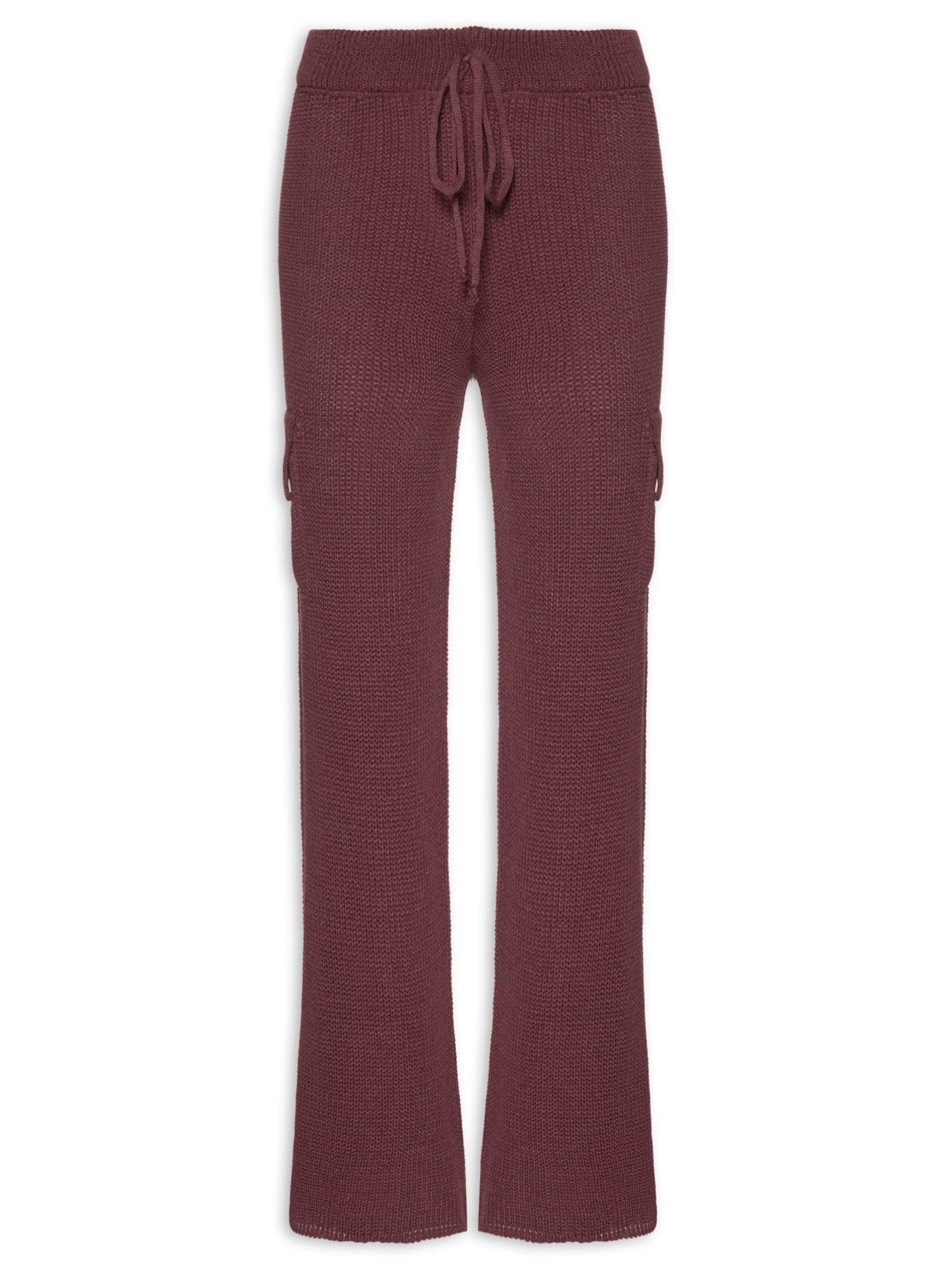 Calça Feminina Cargo Tricot Vermelho Cacay