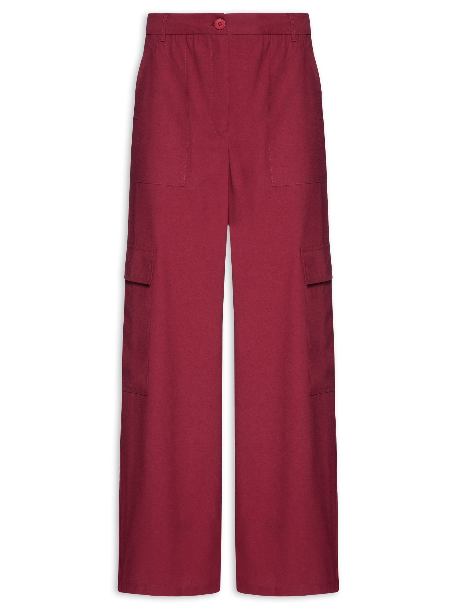 Calça Feminina Cargo Vermelho Basiq