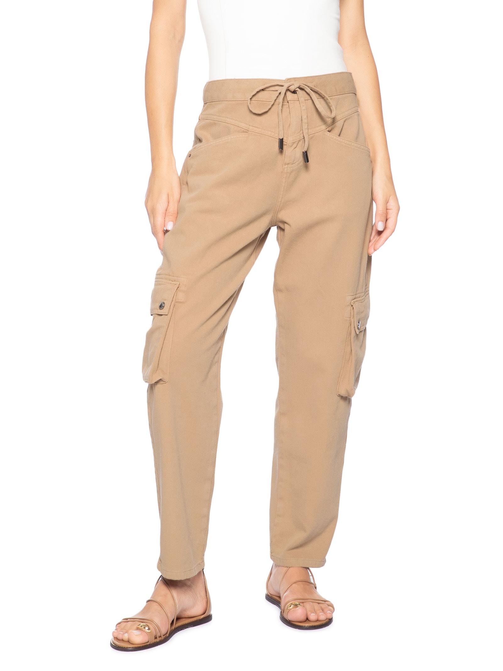 Calça Feminina Cenoura Araminta Sarja – Marrom Le Lis