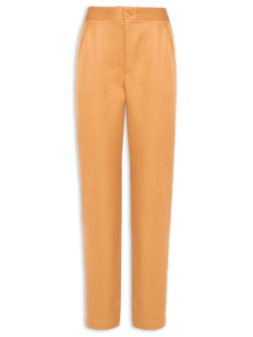 Calça Feminina Cenoura Com Bainha Dobrada – Marrom