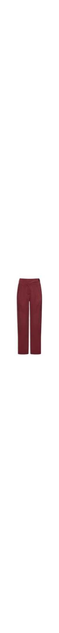 Calça Feminina Cenoura Com Cós Assimétrico - Vermelho