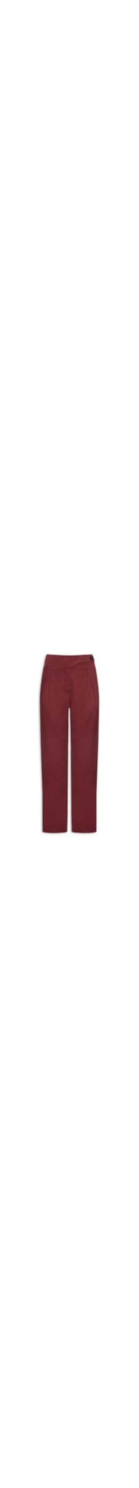 Calça Feminina Cenoura Com Pala Assimétrica - Vermelho