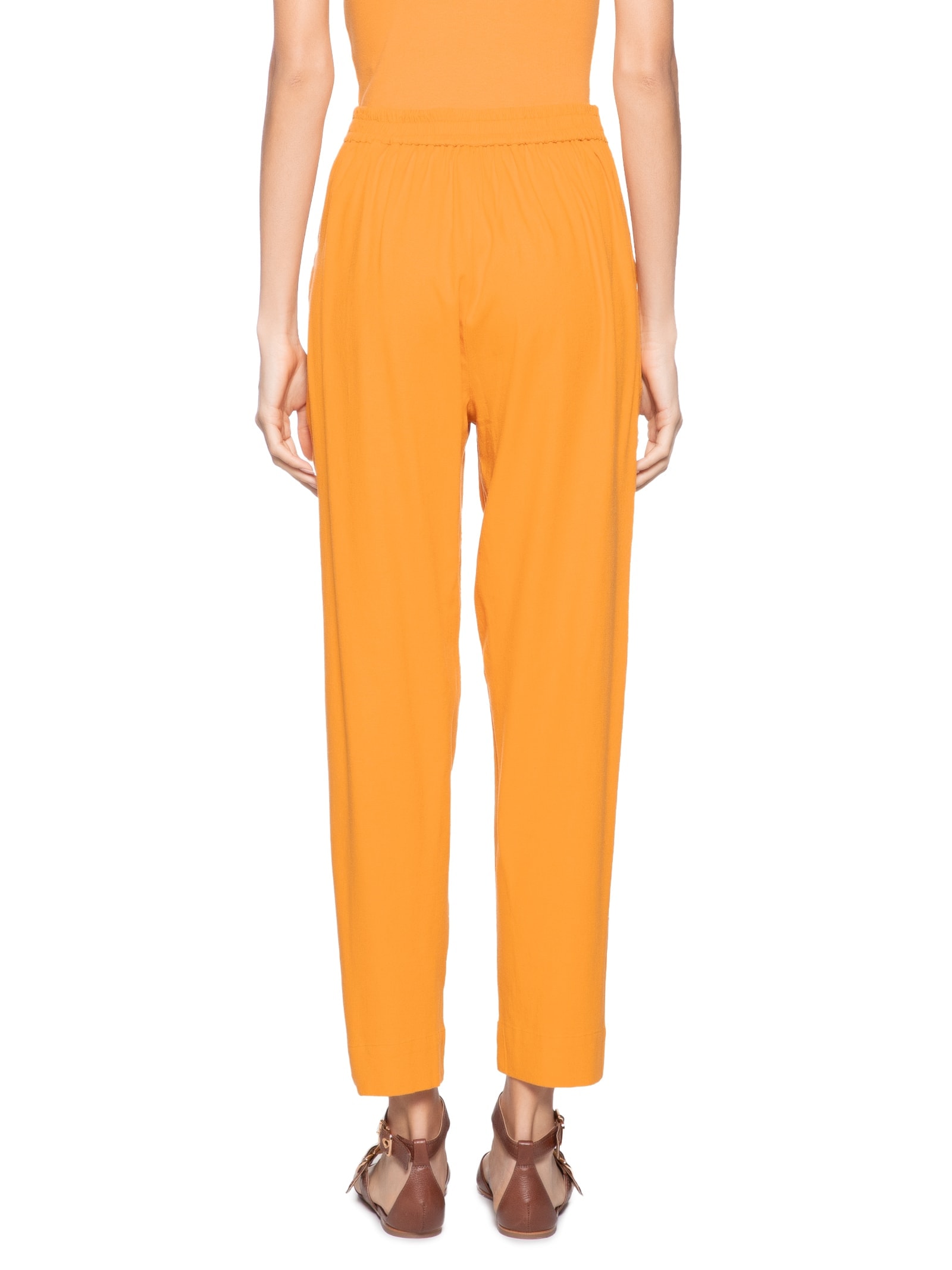 Calça Feminina Cenoura Detalhe Frente Laranja  Farm