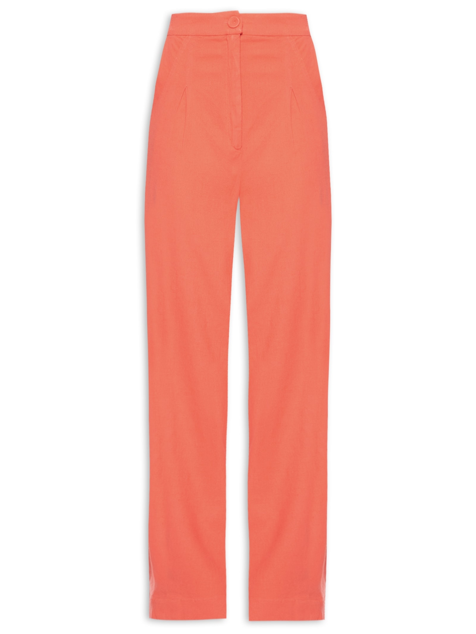 Calça Feminina Cenoura Detalhe Frente Rosa  Farm