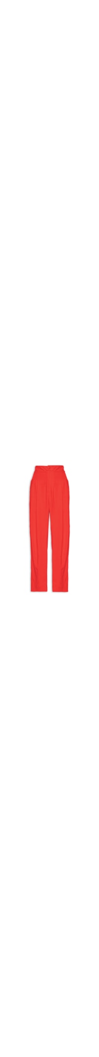 Calça Feminina Cenoura Pregas - Vermelho