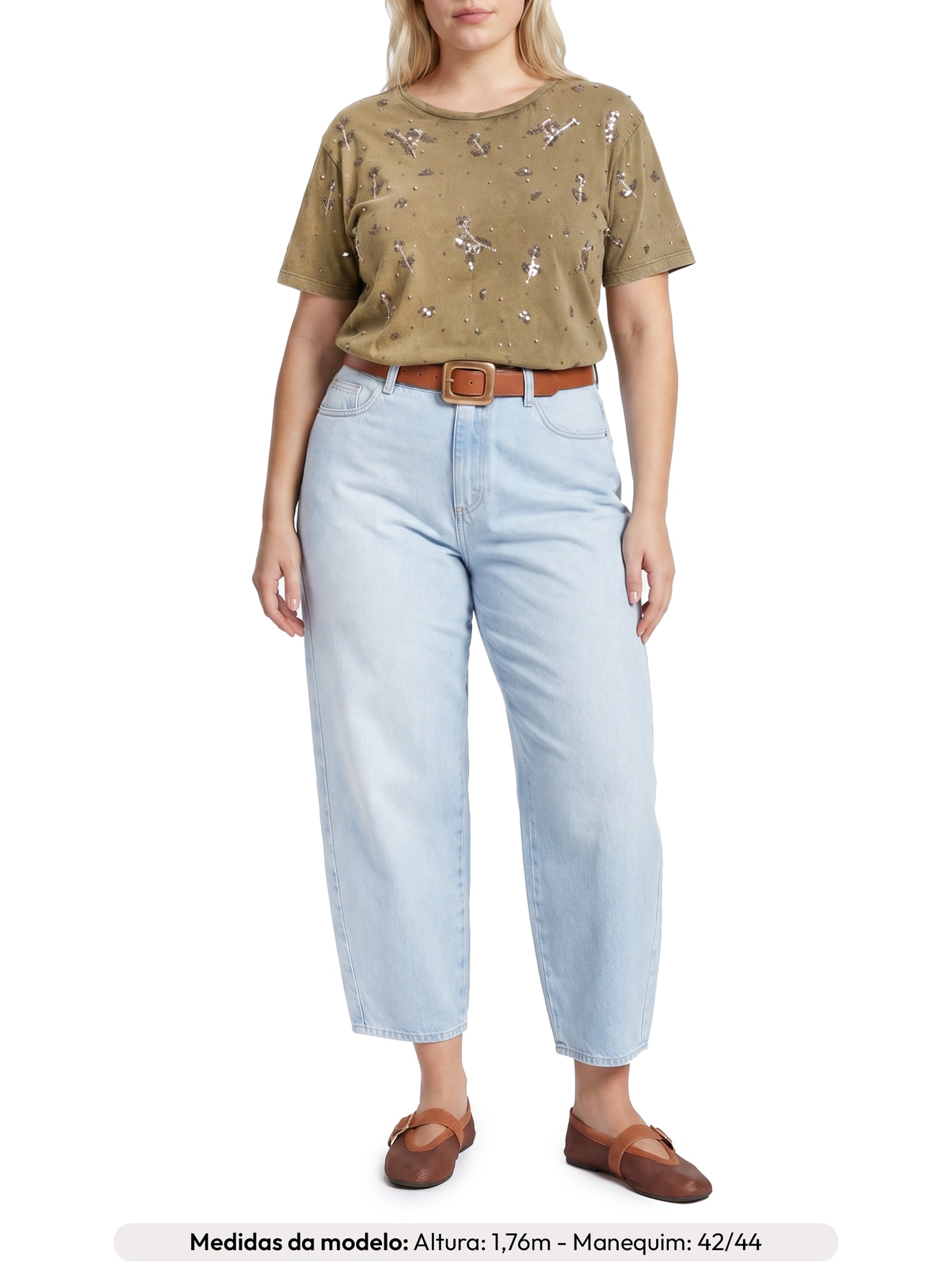 Calça Feminina Cenoura Rafa Azul Le Lis