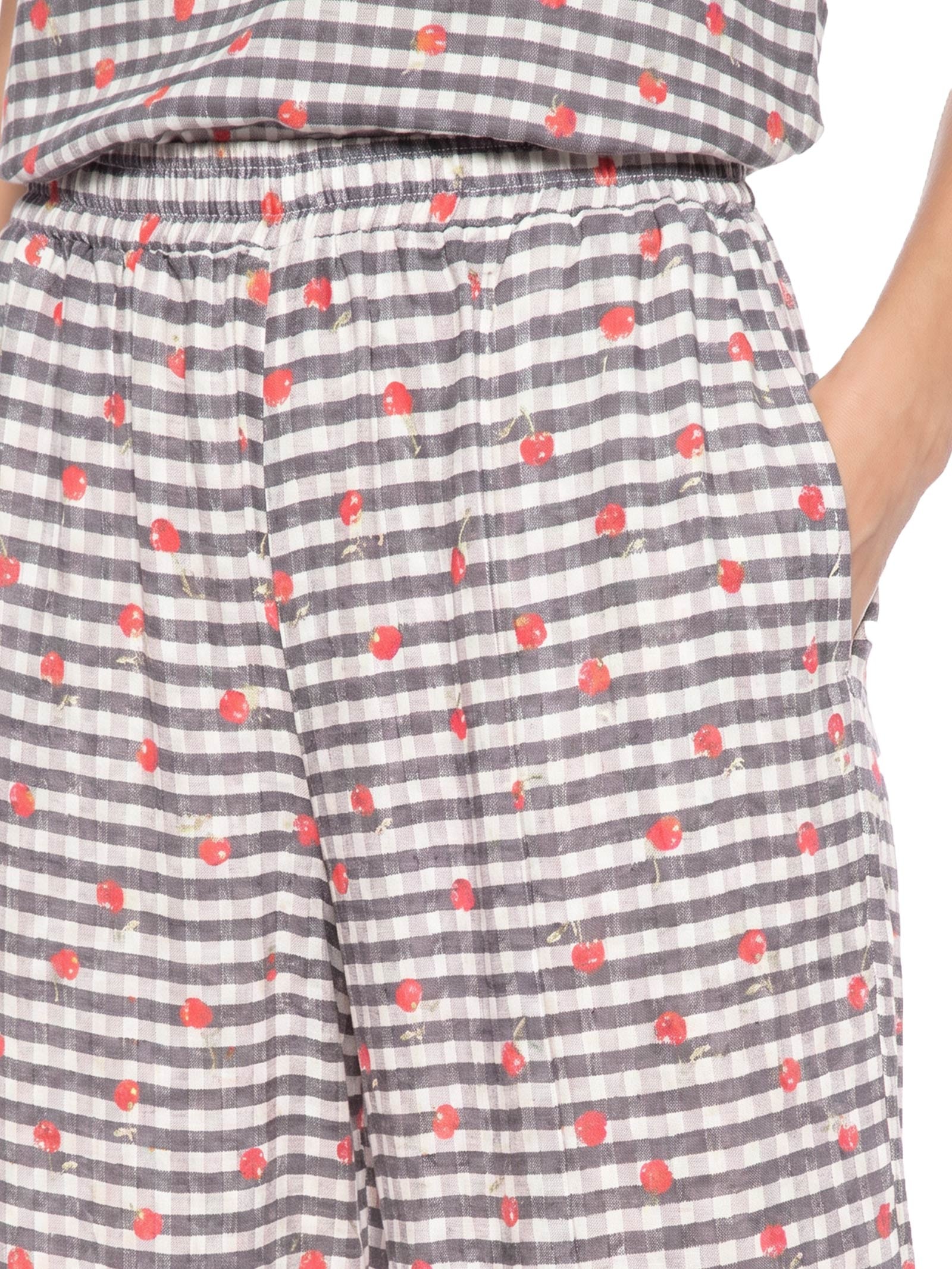 Calça Feminina Cerejinhas Azul Cantão