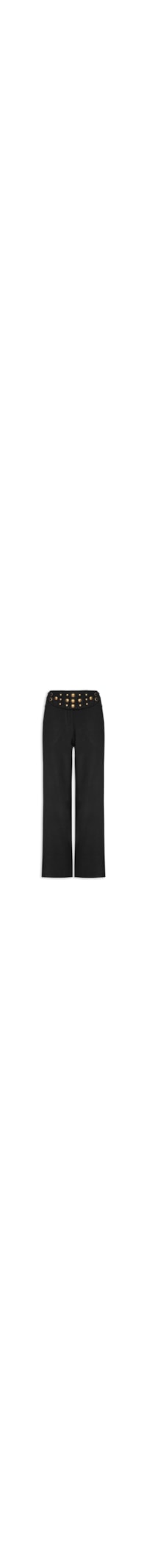 Calça Feminina Cinto Tachas - Preto