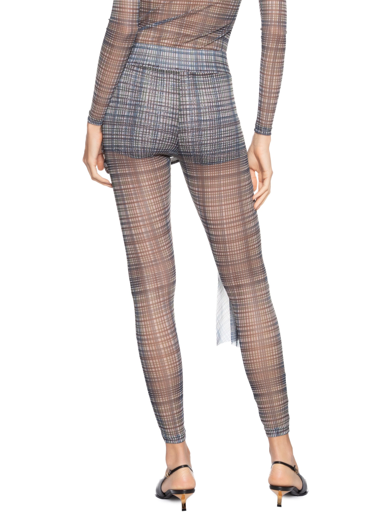 Calça Feminina Cintura Alta com Sobreposição Azul '2Essential