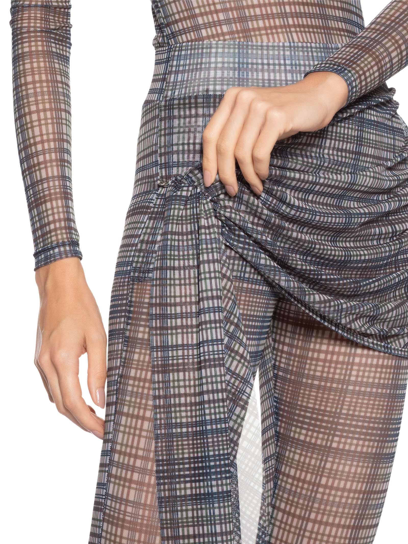 Calça Feminina Cintura Alta com Sobreposição Azul '2Essential