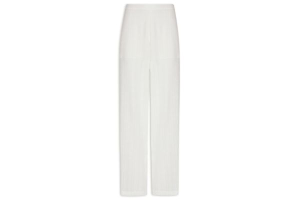 Calça Feminina Cintura Alta Pantalona - Off White