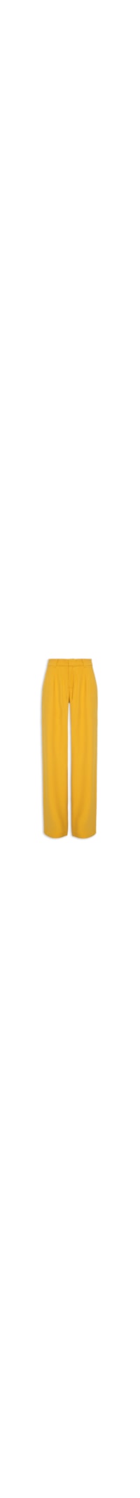 Calça Feminina Cintura Alta Wide Leg - Amarelo