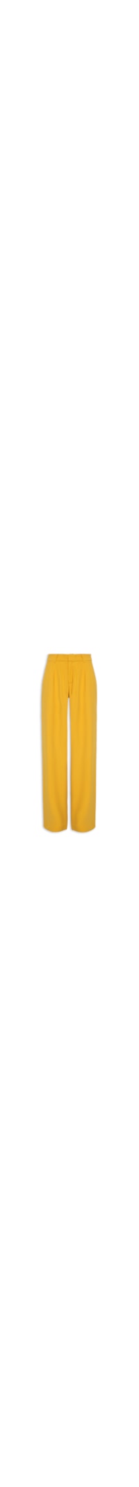 Calça Feminina Cintura Alta Wide Leg - Amarelo