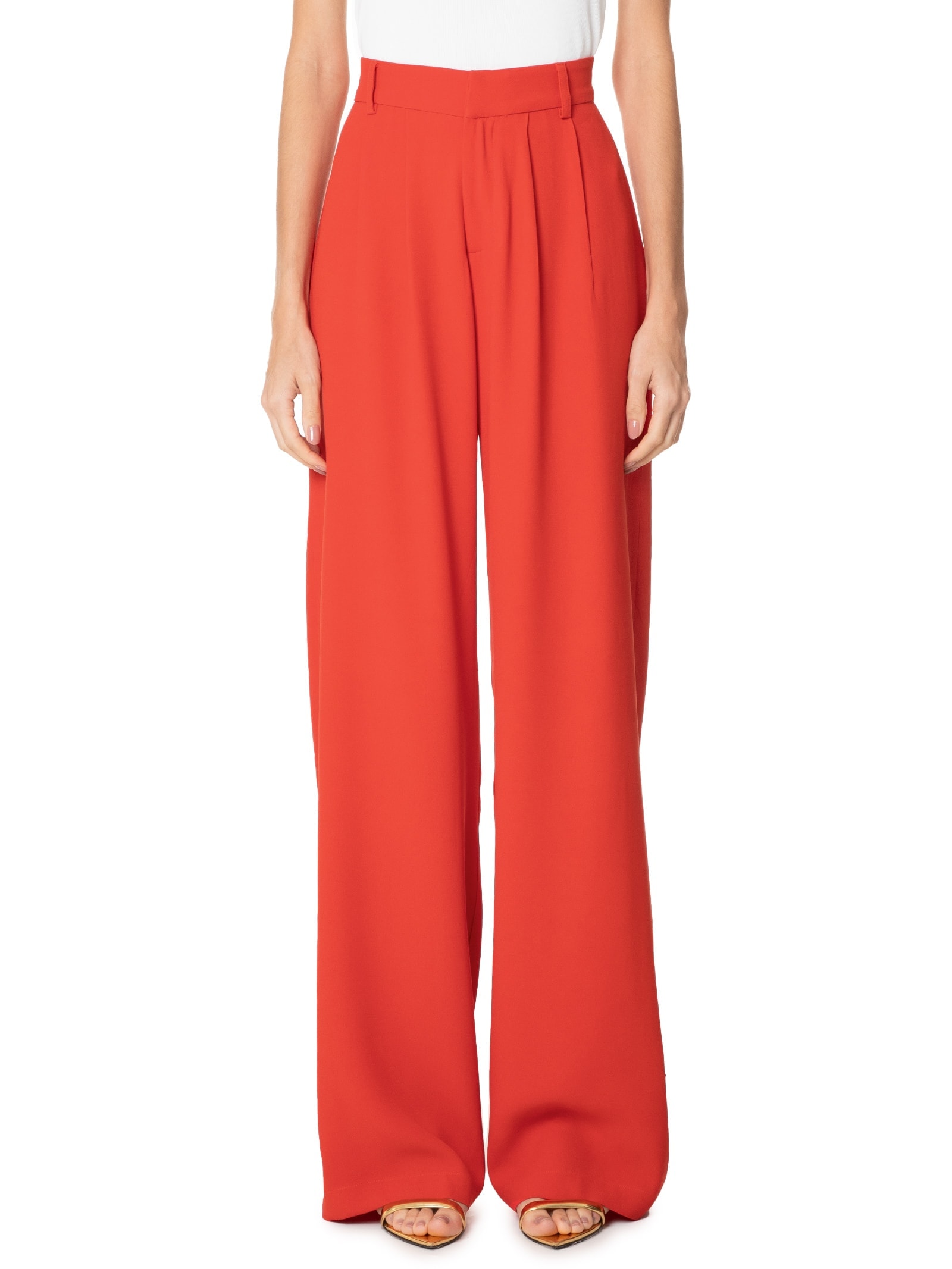Calça Feminina Cintura Alta Wide Leg Vermelho '2Essential