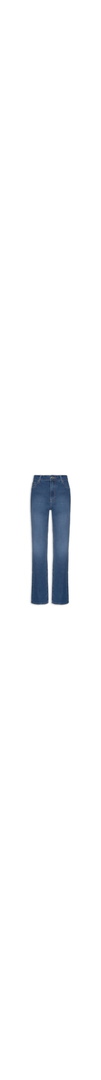 Calça Feminina Classic Straight RW Mid Blue - Azul