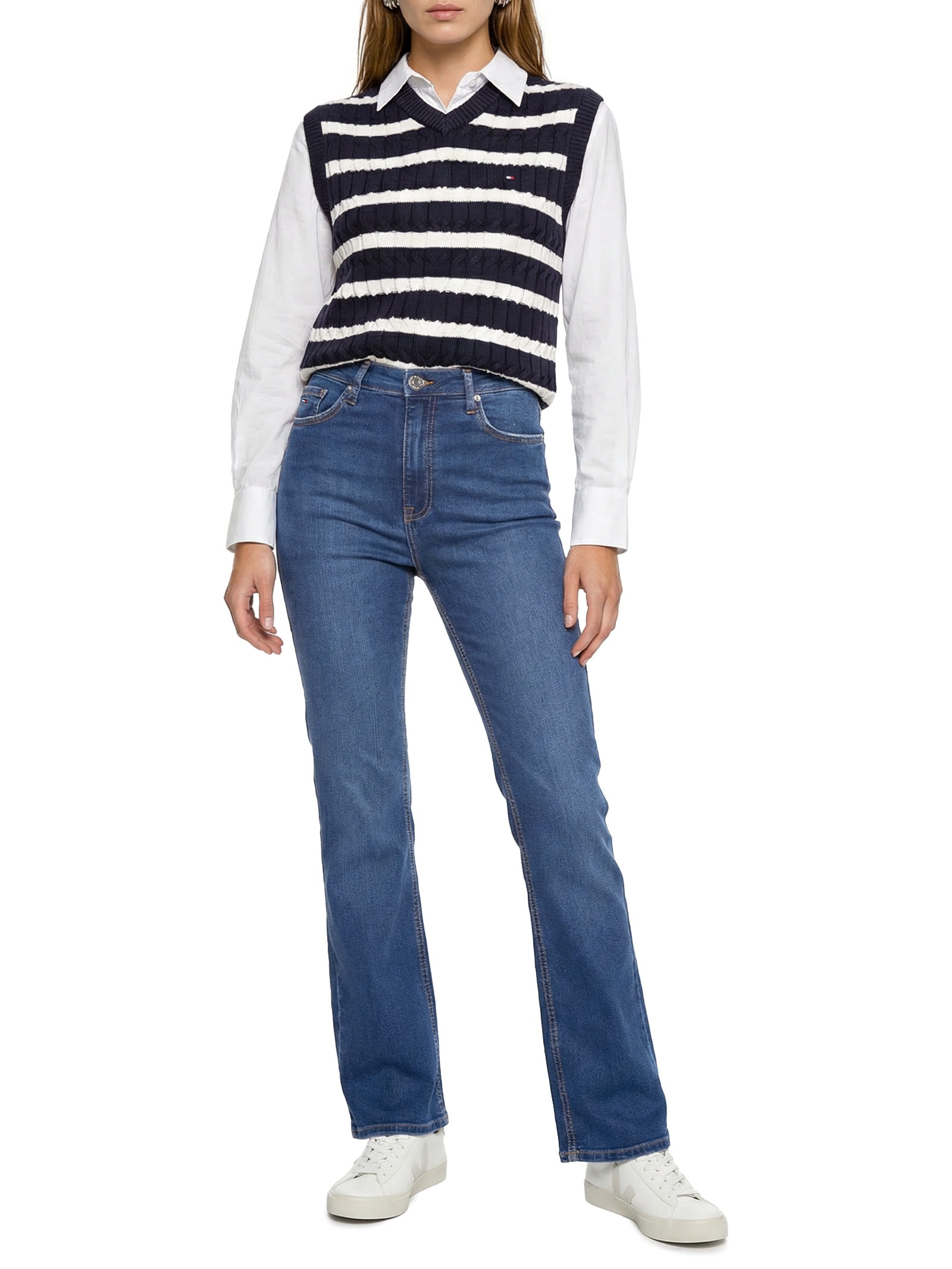 Calça Feminina Cleo Mid Bootcut BI0152 Azul Tommy Jeans