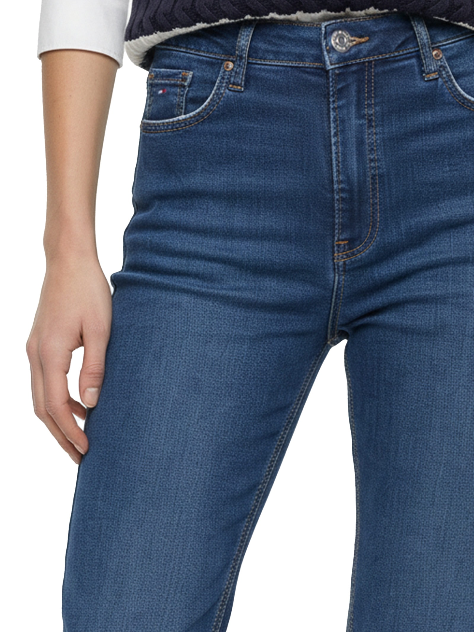 Calça Feminina Cleo Mid Bootcut BI0152 Azul Tommy Jeans