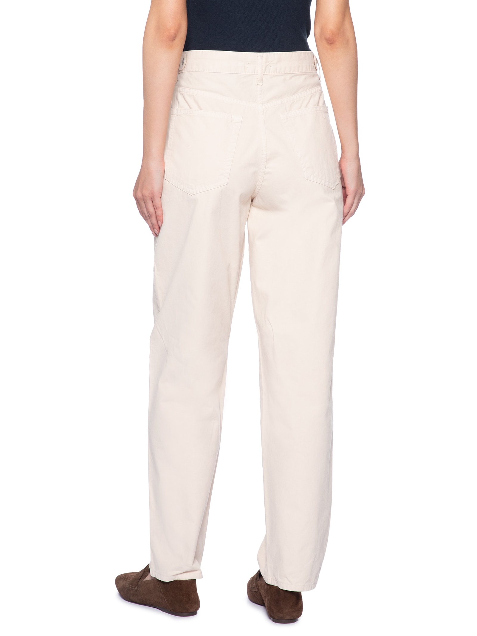 Calça Feminina Color Barrel Pregas – Bege Calvin Klein Jeans