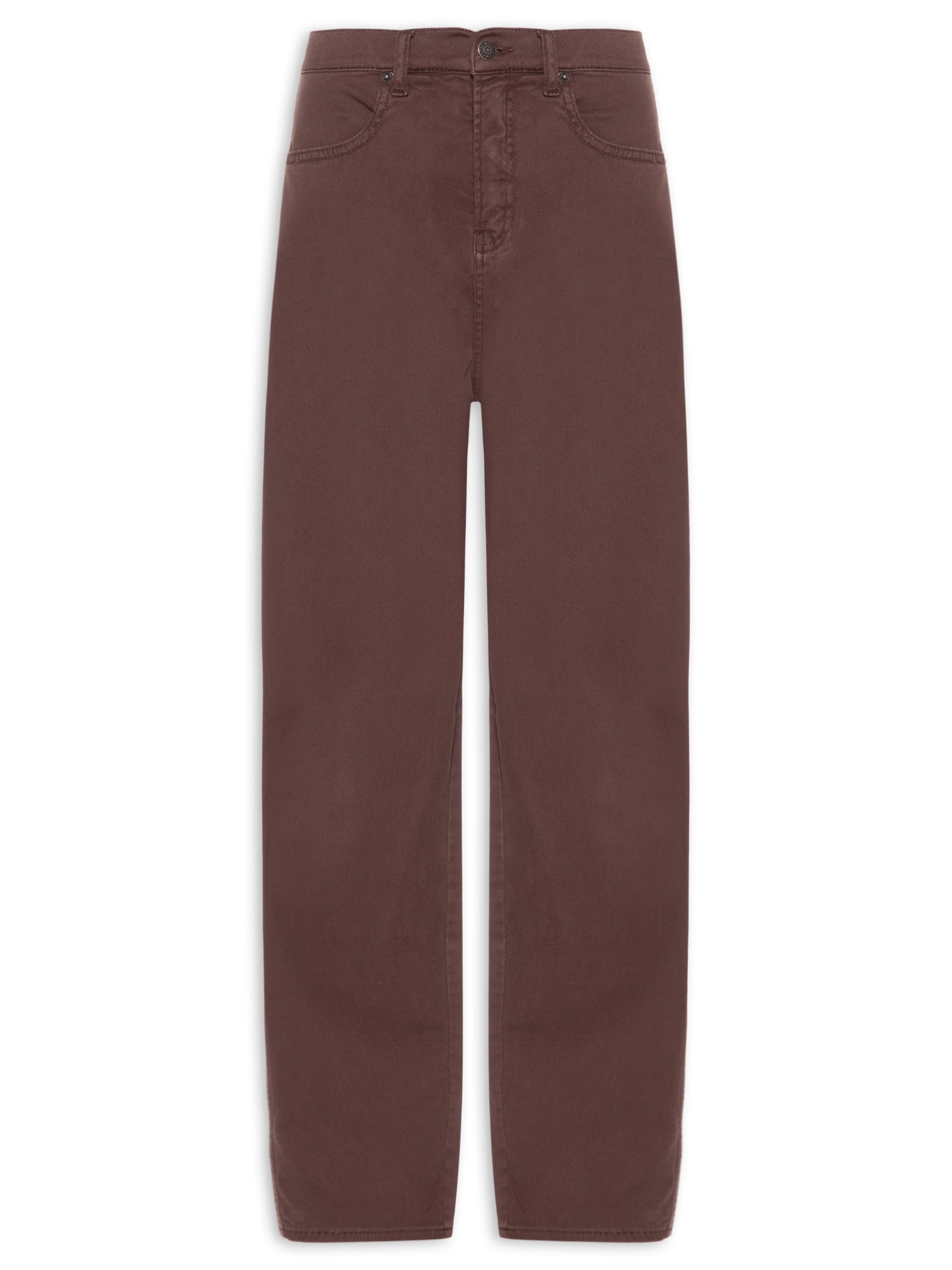 Calça Feminina Color Extreme Barrel Marrom Calvin Klein Jeans