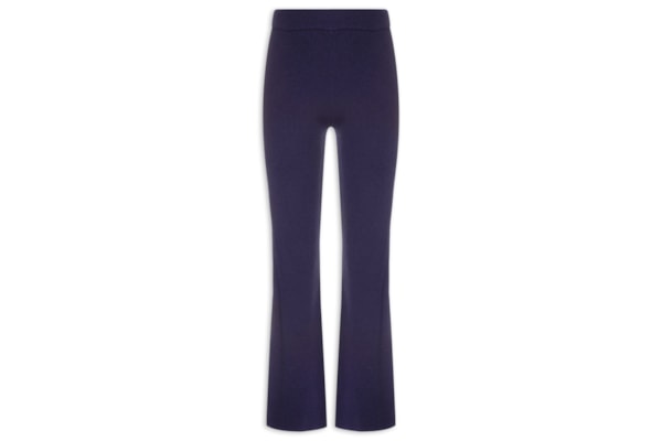 Calça Feminina Com Blend De Lã E Cashmere - Azul