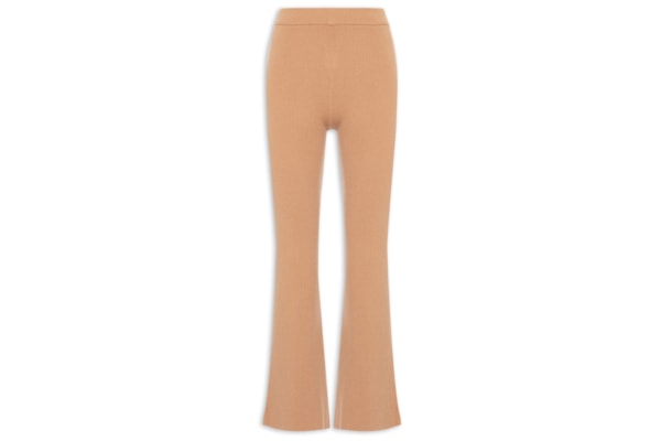Calça Feminina Com Blend de Lã e Cashmere - Bege