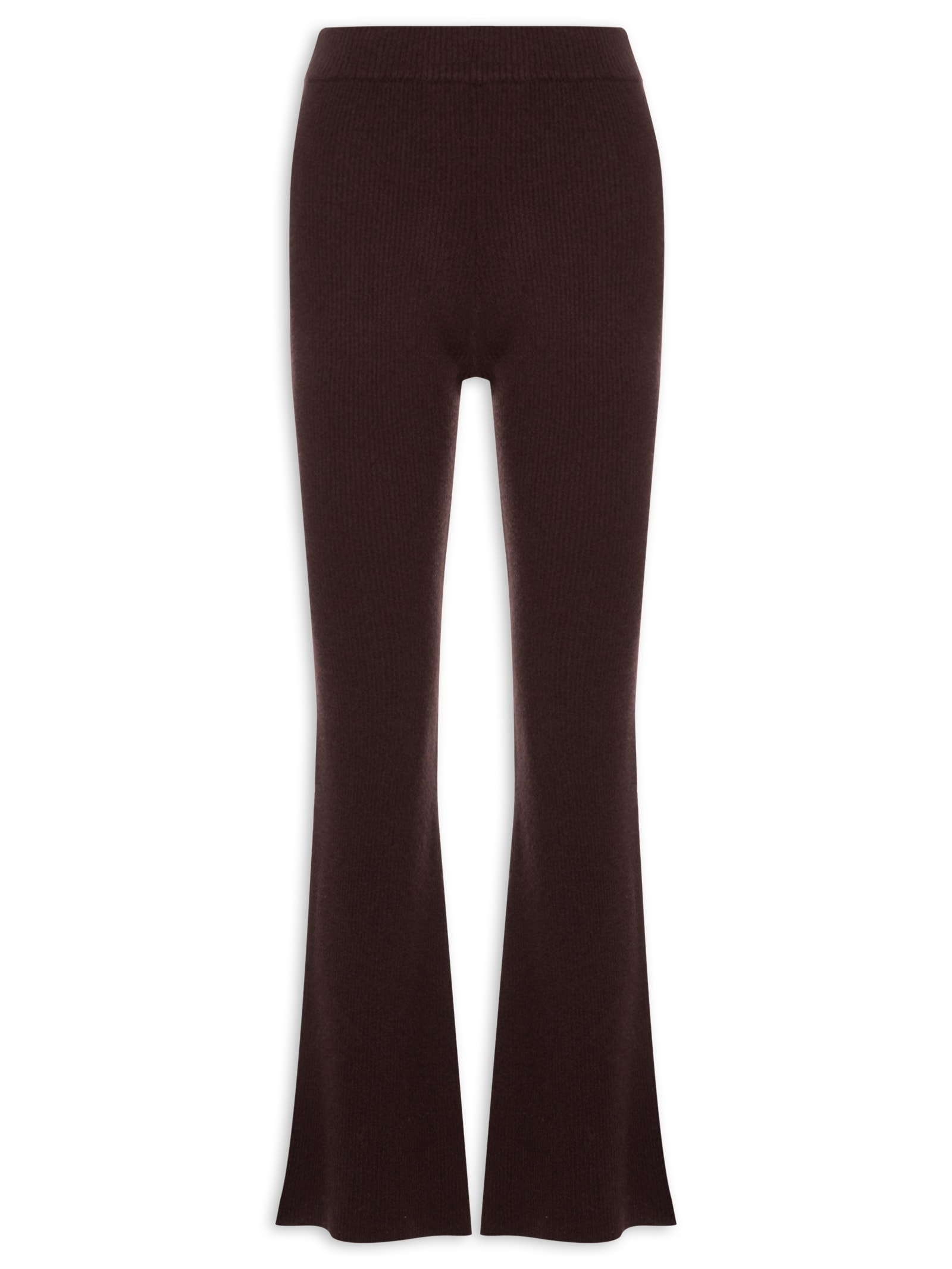 Calça Feminina Com Blend de Lã e Cashmere Marrom '2Essential