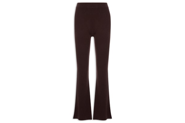 Calça Feminina Com Blend de Lã e Cashmere - Marrom