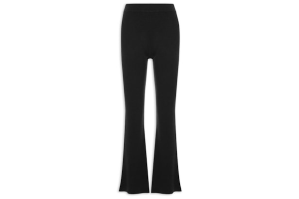 Calça Feminina Com Blend de Lã e Cashmere - Preto