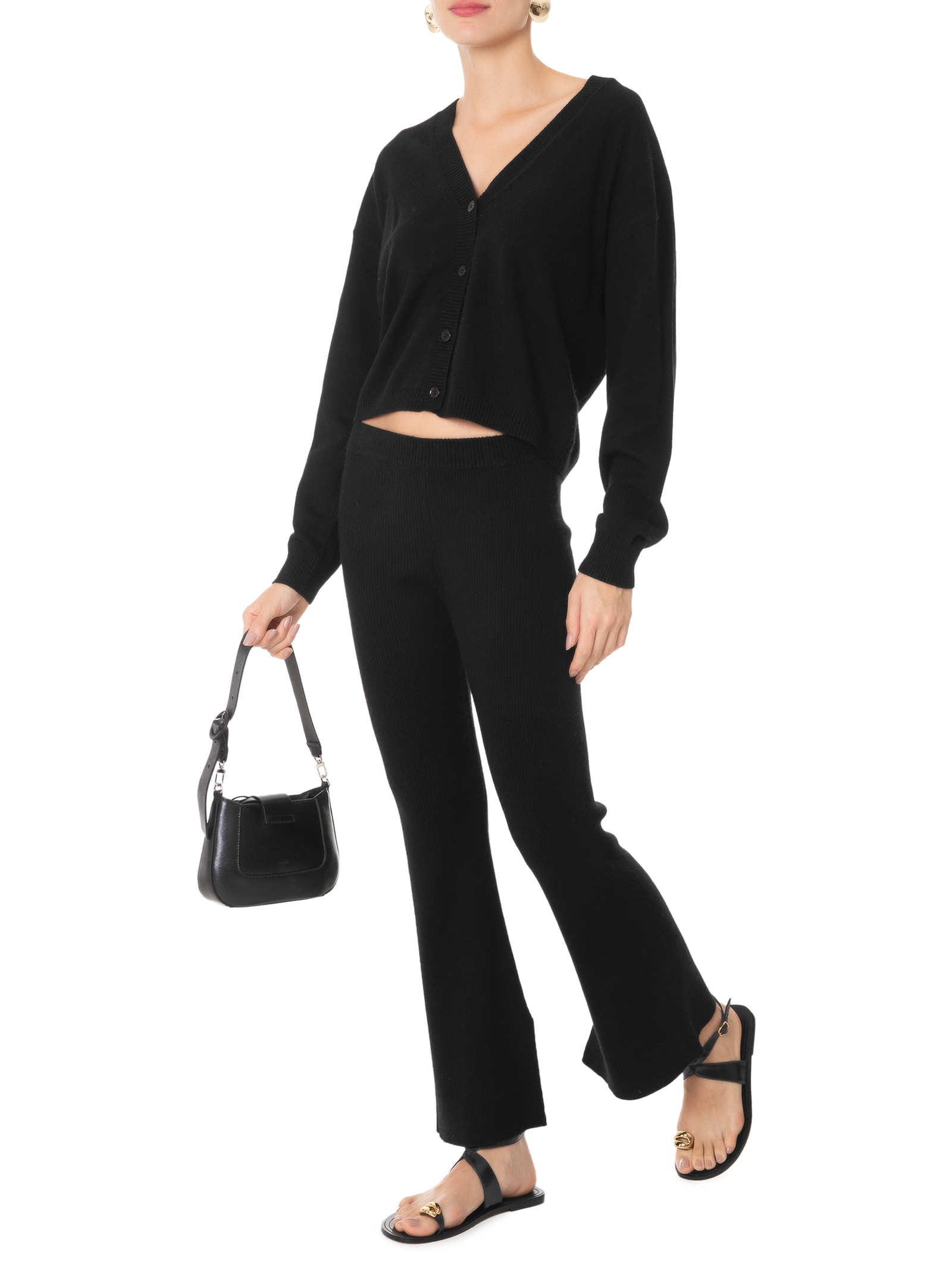 Calça Feminina Com Blend de Lã e Cashmere Preto '2Essential