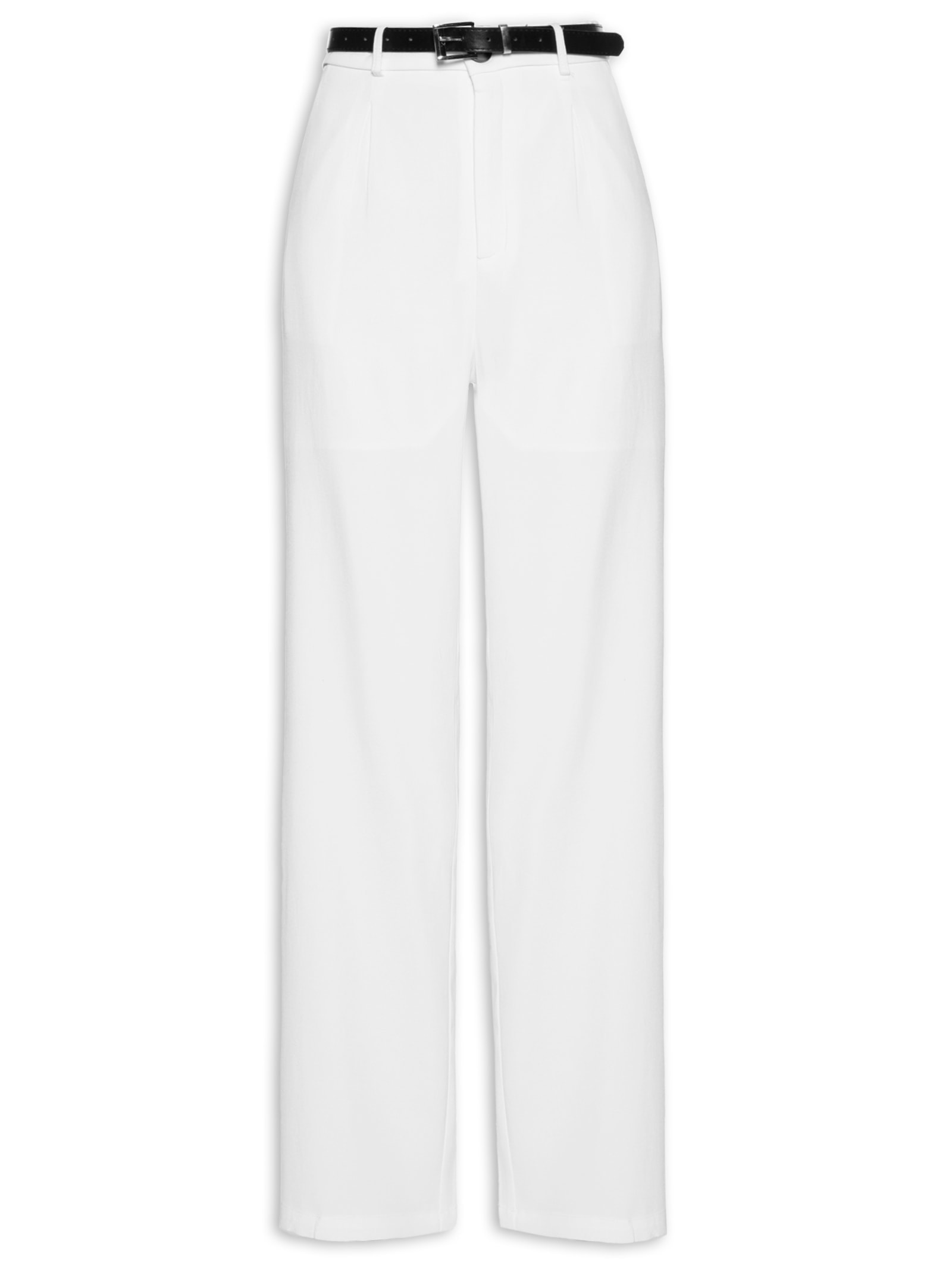 Calça Feminina Com Cinto Branco Market 33