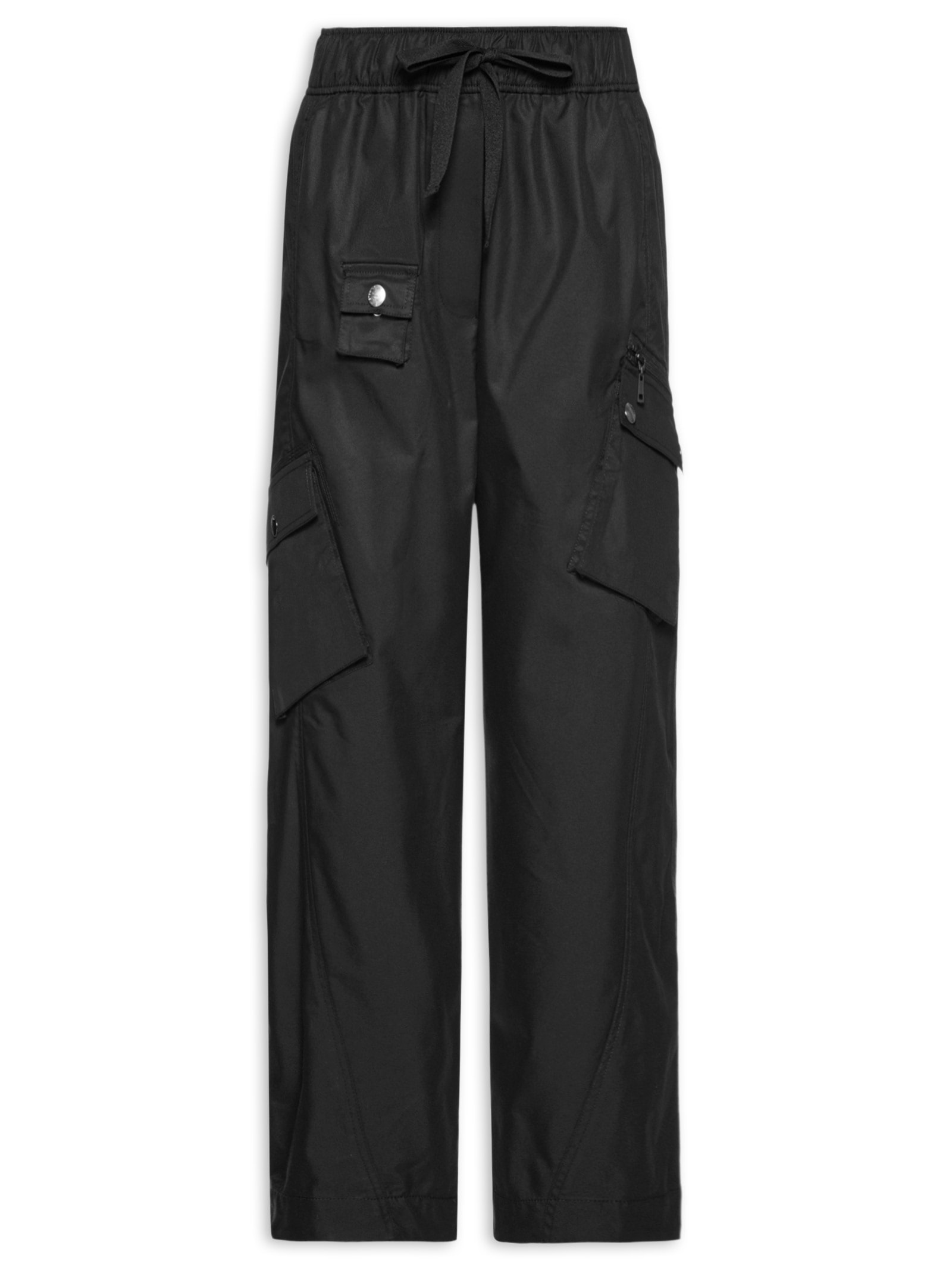 Calça Feminina Com Cós De Elásticos E Bolsos Preta Animale