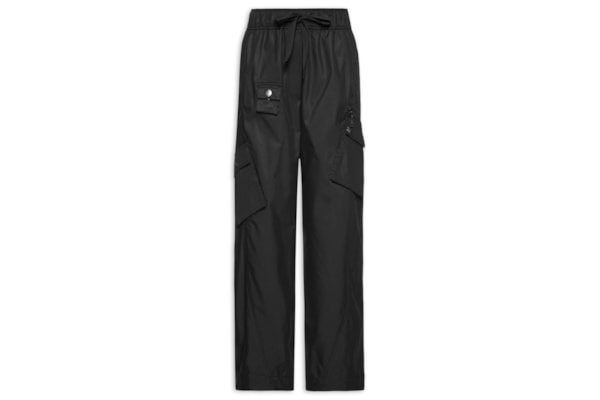 Calça Feminina Com Cós De Elásticos E Bolsos - Preta