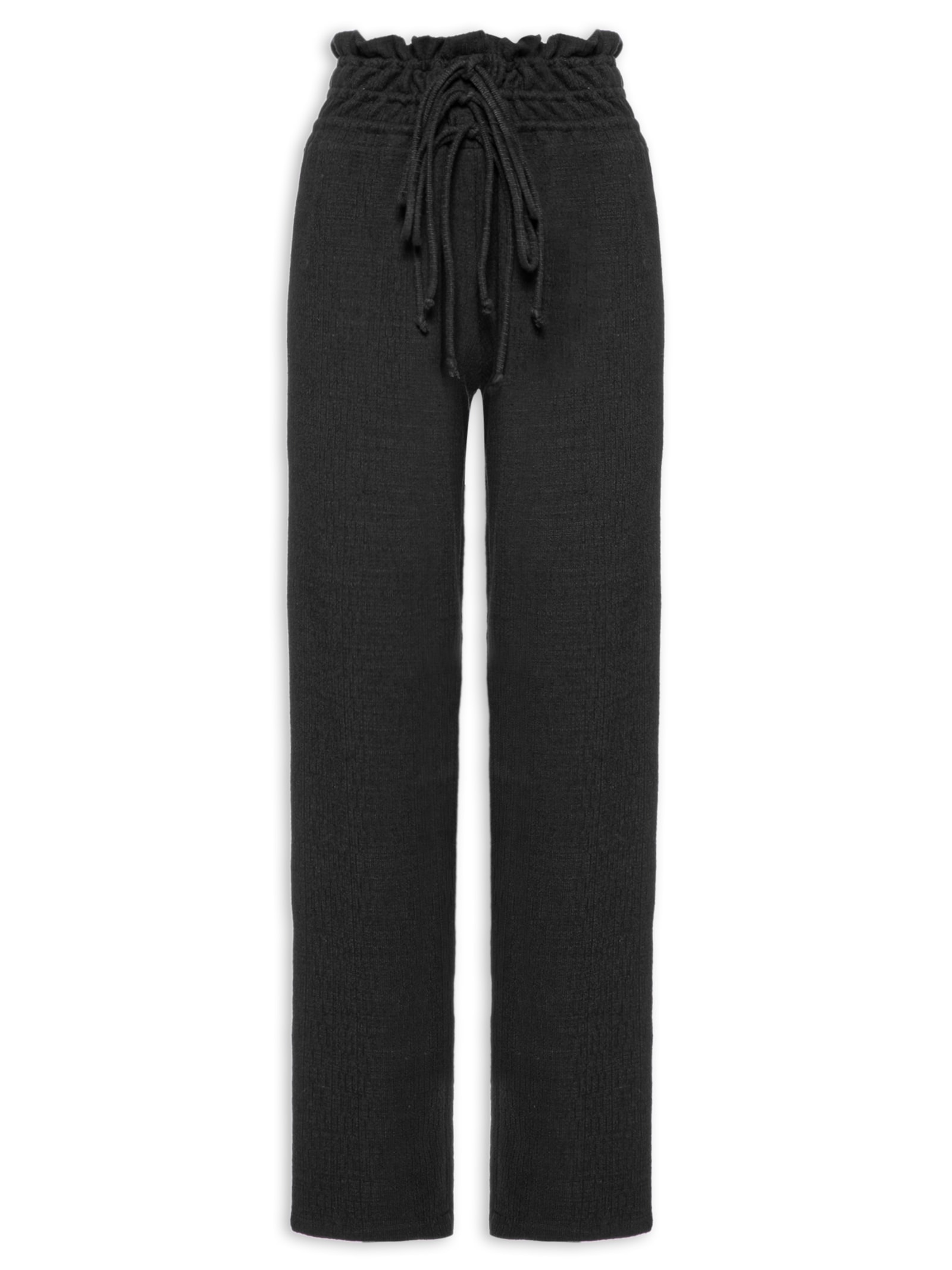 Calça Feminina Com Cós Triplo Preto Market 33